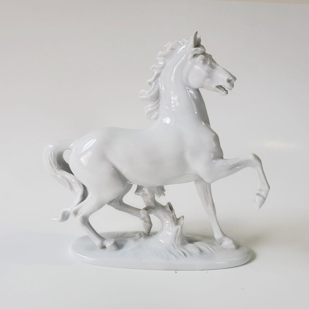 Vintage Rosenthal T Karner White Porcelain Prancing Horse Figurine 1136 Germany